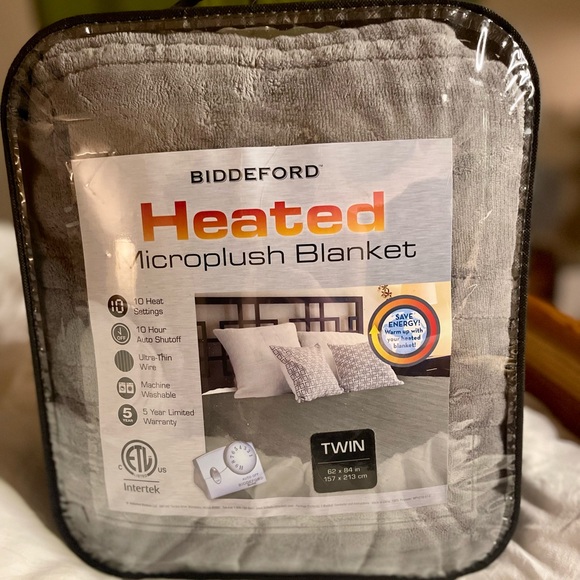 NWOT Biddeford Microplush Heated Blanket (Twin) tourism.sg.gov.lk